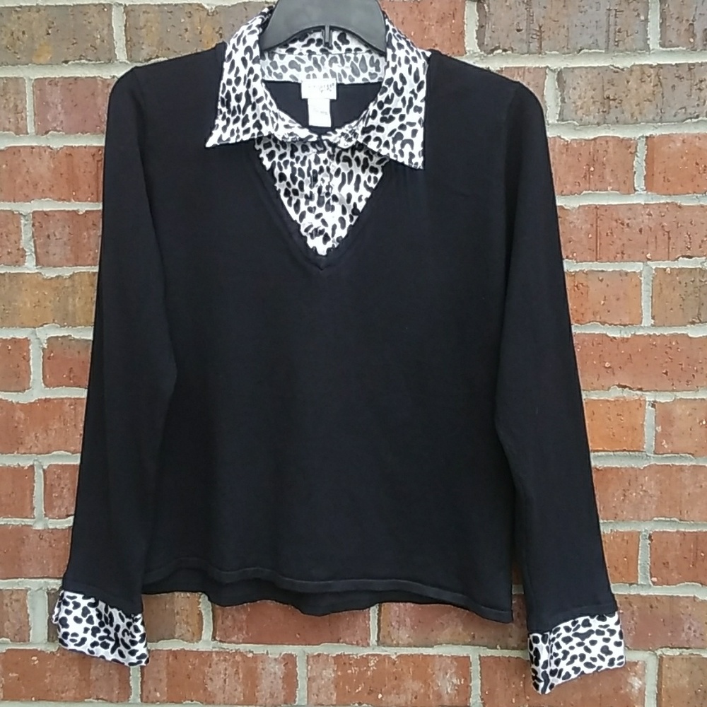 Kim Rogers Signature Sweater Animal Print. Size Xl